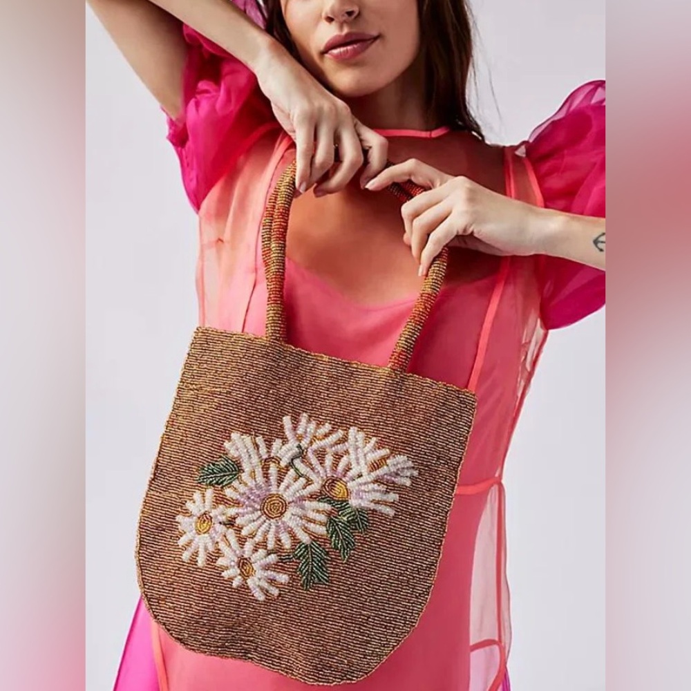 Free People Best Bet Beaded Tote Bag